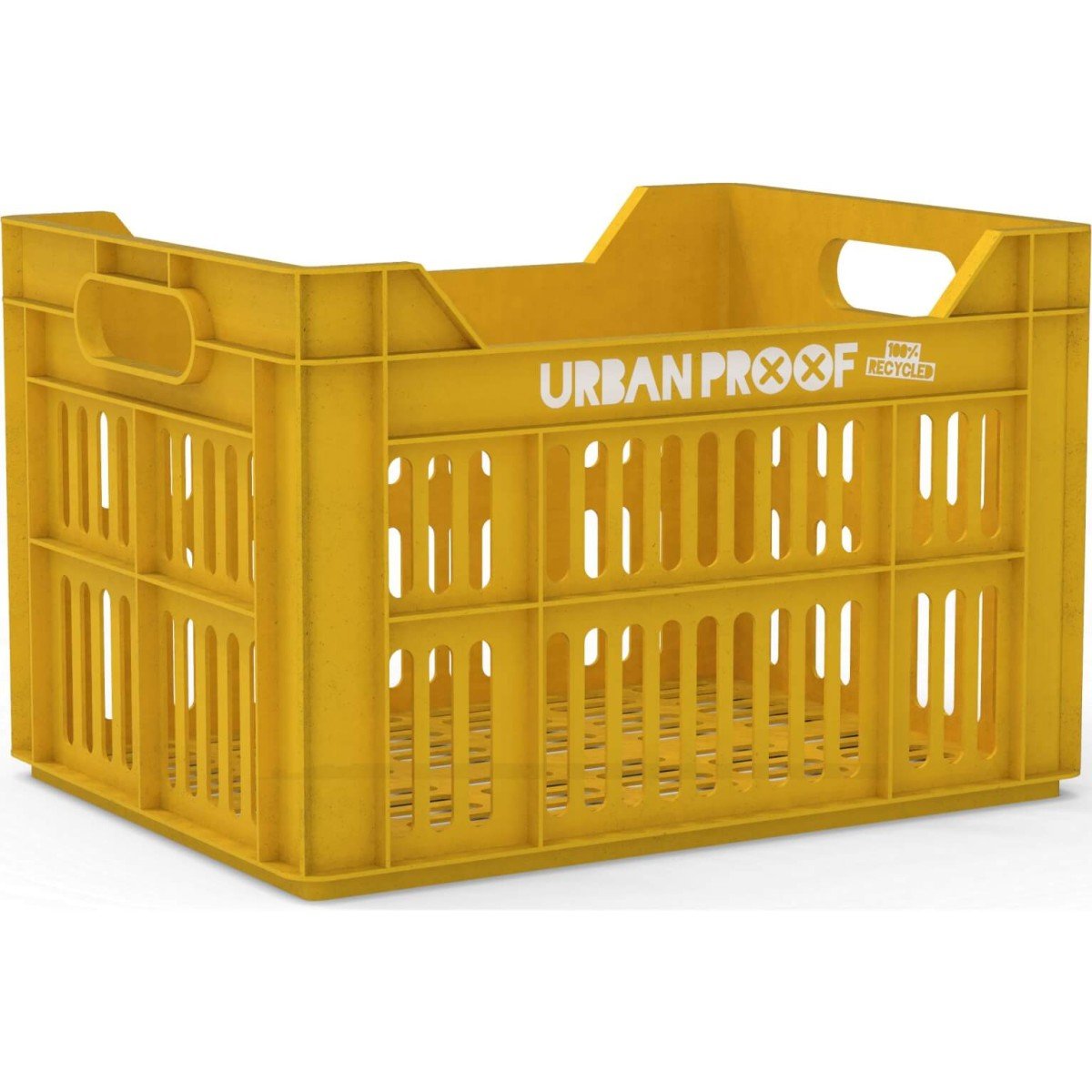 fietskrat 30 liter Ocre yellow Recycle 2 fietskrat 30 liter Ocre yellow Recycle - Afbeelding 2