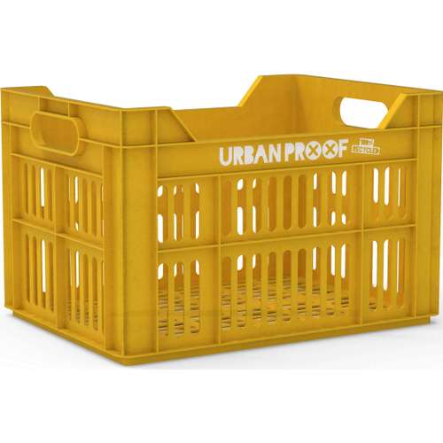 fietskrat 30 liter Ocre yellow Recycle 1 fietskrat 30 liter Ocre yellow Recycle