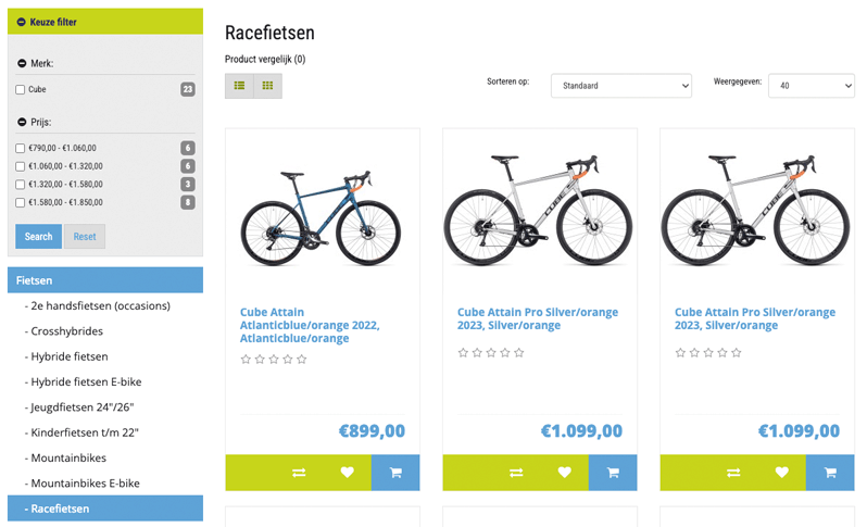 de fietsen webshop van Jan Brinkman